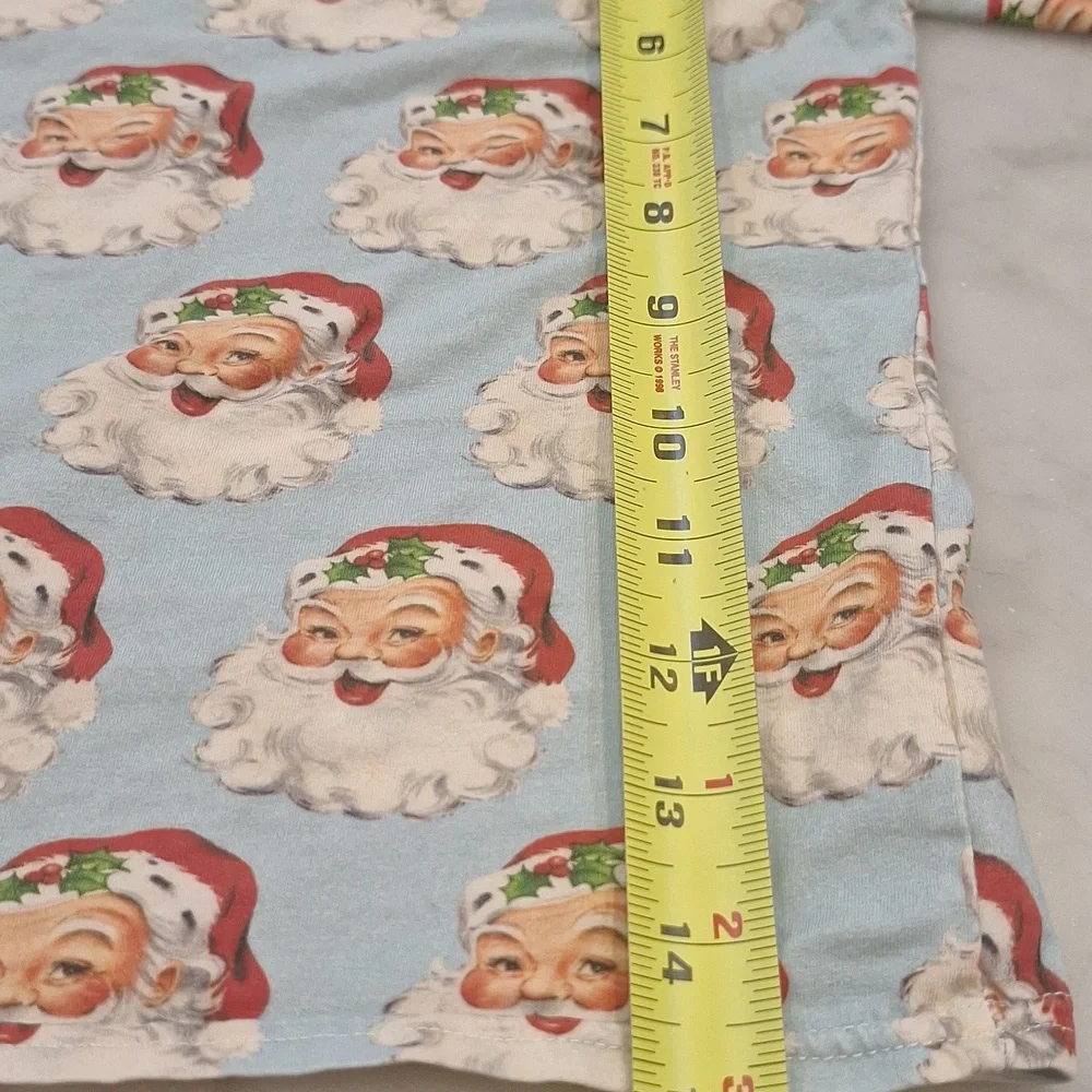 Cecil And Lou Vintage Style Santa Print Pajama Set Red Accents 2 Pc Sz 5 Holiday